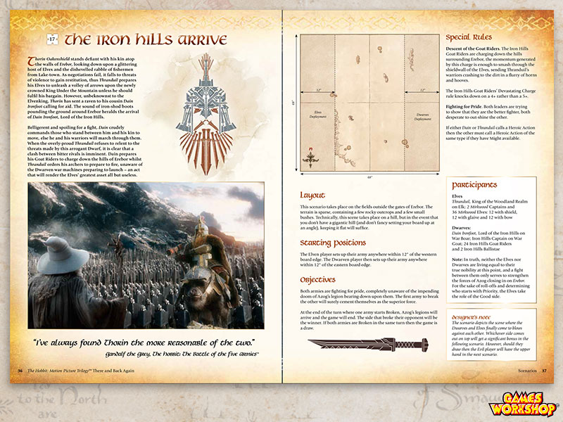 The Hobbit Rulebook - Scenarios Spread